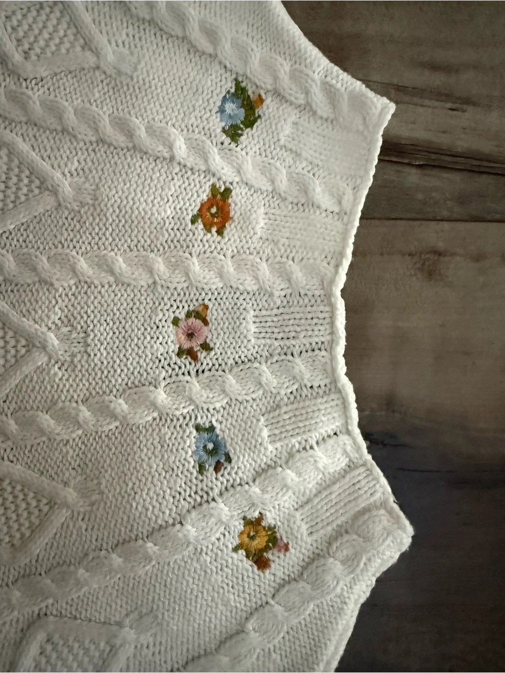 Vintage Sweater Dress Gymboree Equestrian Club Cable Knit Floral School Size 6